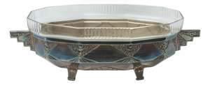 French Art Deco Silver-Plated and Glass Centerpiece by Orfèvrerie Dilecta, 1930s