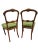 English Circa 1920s Edwardian English Hall / Dining Chairs- a Pair For Sale - Image 3 of 4