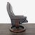 Stressless Ekornes Lounge Chair With Ottoman – Dark Brown Leather & Wood Base For Sale - Image 13 of 13
