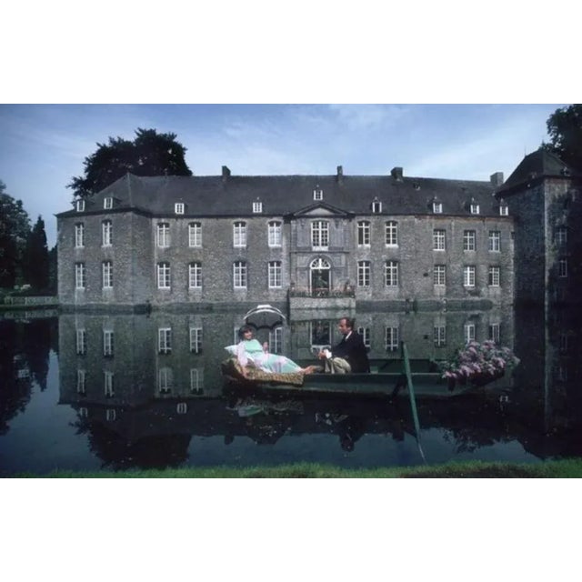 Annevoie 1980 by Slim Aarons Slim Aarons Limited Estate Edition Jean and Christiane de Montpellier d’Annevoie float across...