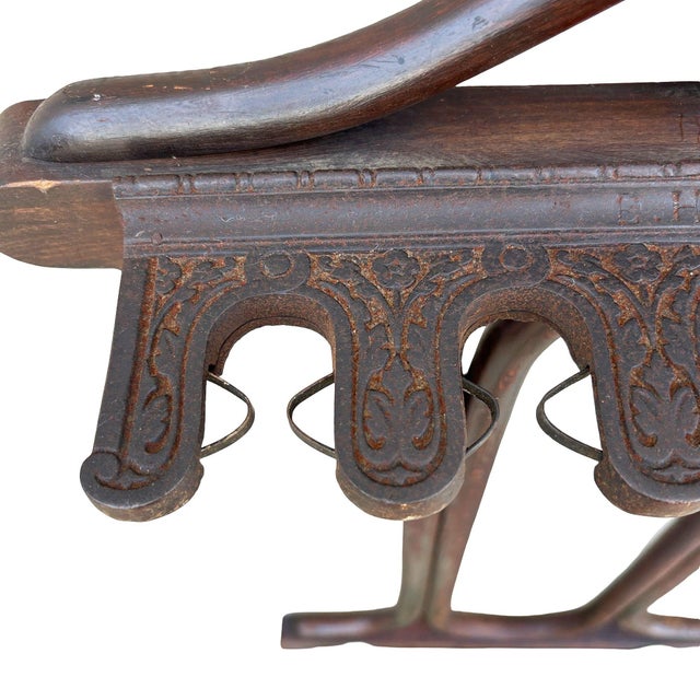 1910s Edwardian Era English Bentwood & Iron Pool Billiards Cue Holder by Egberts For Sale In Los Angeles - Image 6 of 6