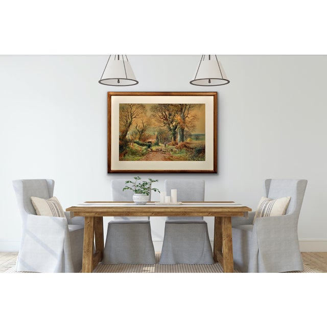 Henry Charles Fox, Driving Sheep, Plaisters Lane, Sutton Poyntz, Dorset, 1918, Watercolour, Framed For Sale - Image 18 of 18