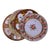 Enamaled Tin English Plates in Pinks & Golds - Set of 4 For Sale