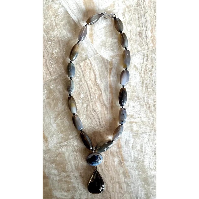 Vintage Jane Diaz Gemstone Beaded Necklace For Sale - Image 11 of 13
