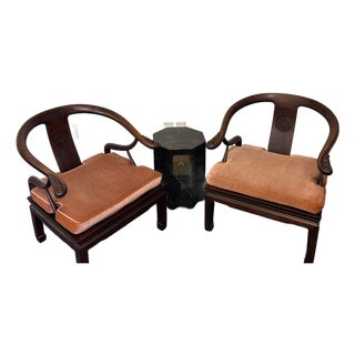 Vintage Chinese Horseshoe Armchairs For Sale