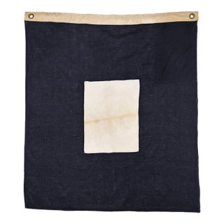 Reconstructed Vintage Cotton Nautical Signal Flag For Sale