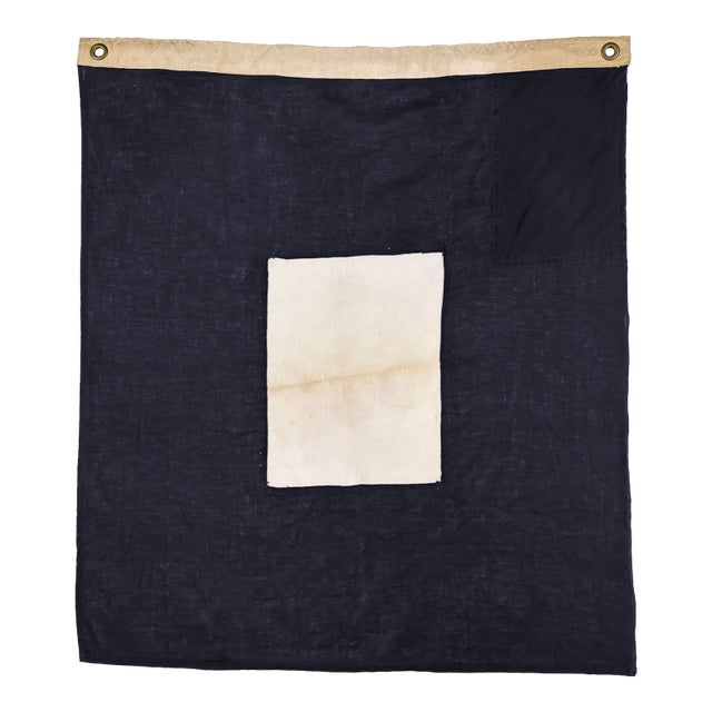 Reconstructed Vintage Cotton Nautical Signal Flag For Sale
