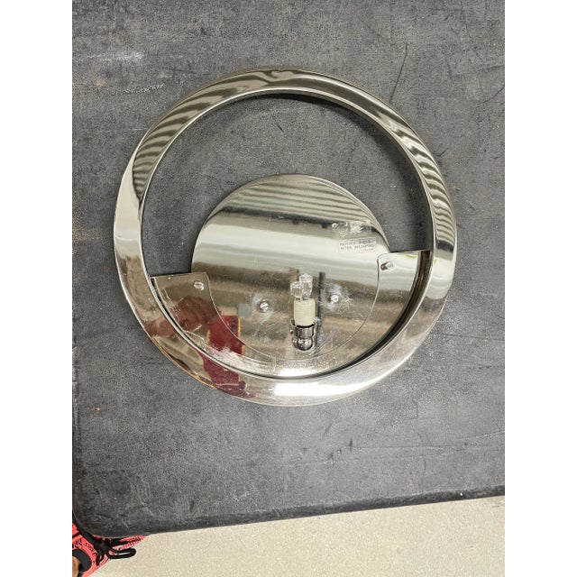 Transitional Sconce Polished Chrome and Frosted Glass For Sale - Image 10 of 11