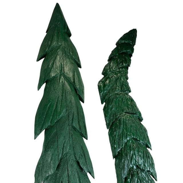 Traditional Handmade 49" Christmas Trees - A Pair For Sale - Image 3 of 5