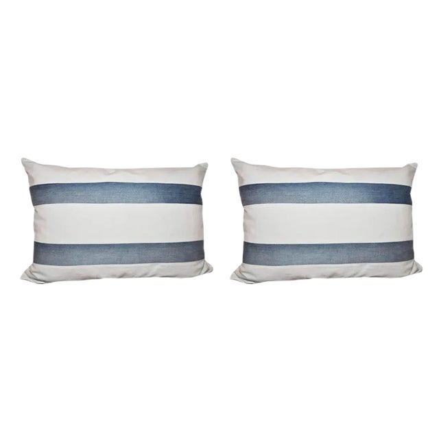 Vintage Striped Cushions, Set of 2 For Sale
