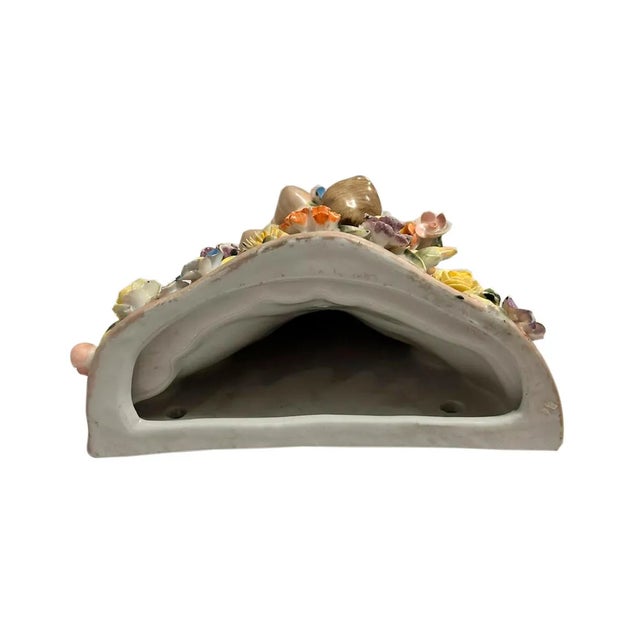 Late 19th Century 19th Century Dresden Porcelain Wall Lights, Germany, 1880s, Set of 2 For Sale - Image 5 of 6