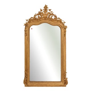 Antique Gold Leaf Mirror, 1850s For Sale