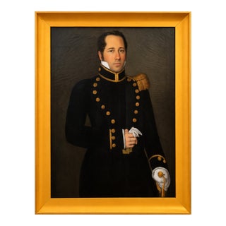 Early 19th‑Century Portrait of an American Naval Officer — Oil on Canvas For Sale
