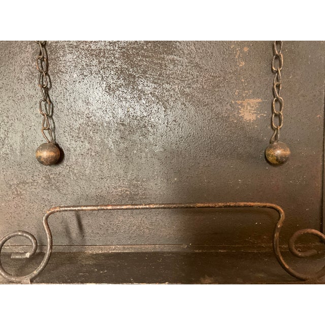 19th Century Ornate Cast Iron Cookbook or Music Stand With Chains & Page Holders For Sale - Image 4 of 6