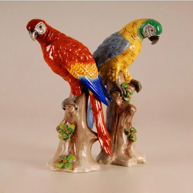 Art Deco Porcelain Parrots, Set of 2 For Sale - Image 12 of 13