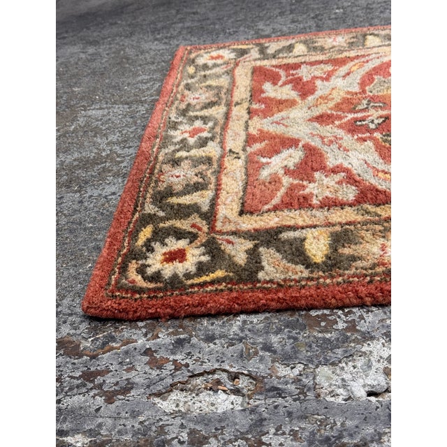 Traditional 2ft 6in × 9ft 1in Traditional Floral Wool Runner Rug For Sale - Image 3 of 12
