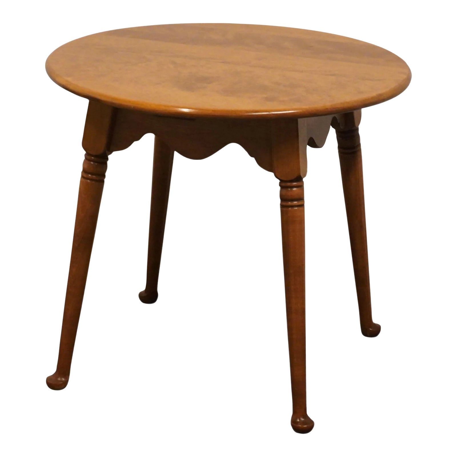 Ethan Allen Heirloom Nutmeg Maple 27" Round Accent End Table 10-8345 ...