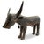 Water Buffalo Oriental Wooden Sculpture with Horns, 1800s. This antique and fascinating animal-like figure of a domestic...