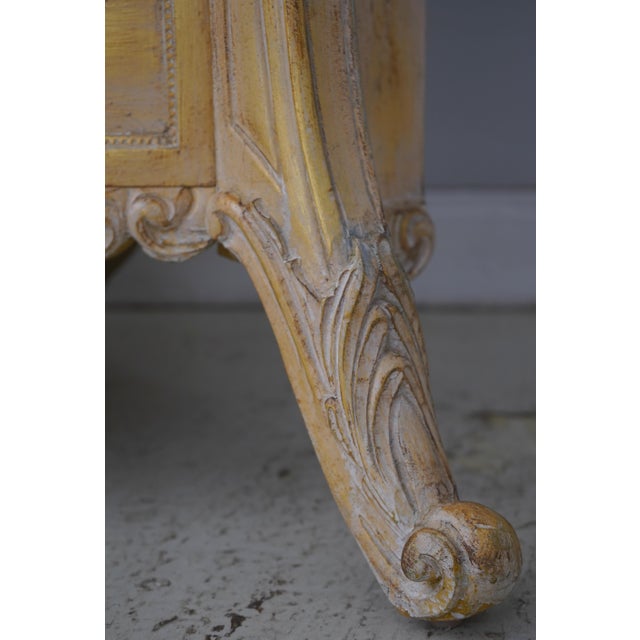 Pair French Style Gold Wash Corner China Cabinets For Sale - Image 17 of 18