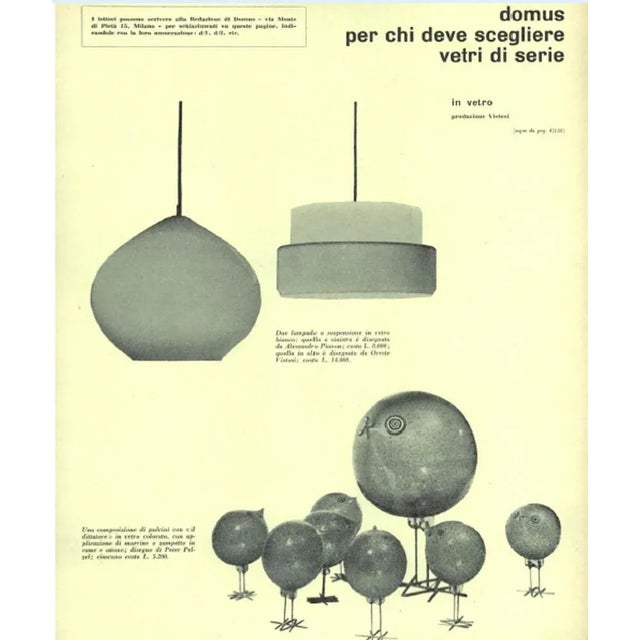 Mid-Century Modern Yellow and White Incamiciato Murano Glass Pendant Lamp by A. Pianon for Vistosi, 1960s For Sale - Image 3 of 14