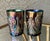 American Circa 1969 St. Clair Glass Inverted Fan & Feather Carnival Reproduction Iridescent Glass Tumblers – A Pair For Sale - Image 3 of 18