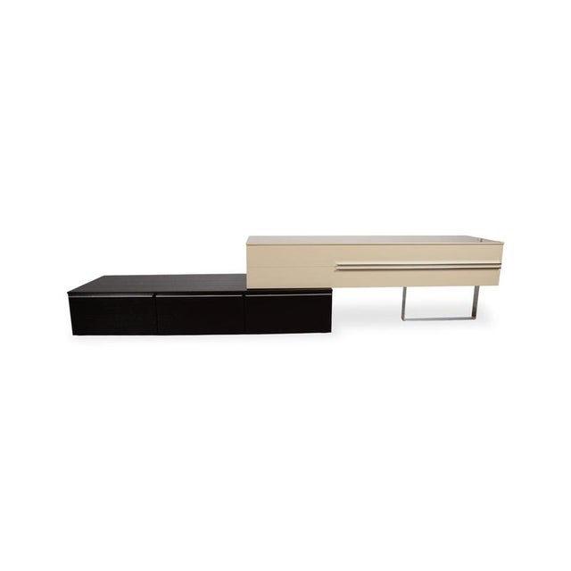 Cream and Black Wood and Chrome Sideboard from Misura Emme For Sale - Image 12 of 16