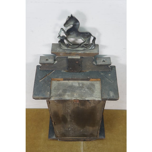 Mid 20th Century Mastery Kyoritu Mahogany Copper Horse Equestrian Regulator Wall Clock 27" For Sale - Image 13 of 17