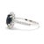 1.6ctw Diamond & Sapphire Cocktail Ring, 14k White Gold, Ring Size 6.75 For Sale - Image 4 of 7