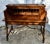 Antique Skandia Unique Carved Inlaid Walnut & Satinwood Tudor Style Spinet Desk For Sale In Philadelphia - Image 6 of 12