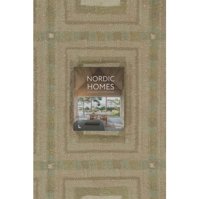 Mid-Century Modern Contemporary Scandinavian Style Panel Geometric Rug by Rug & Kilim, India For Sale - Image 3 of 10