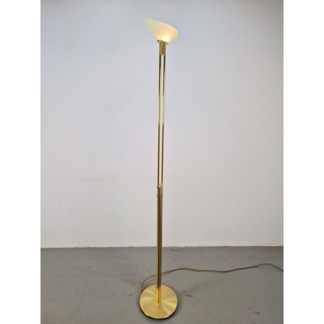 Regency Model 2517-1-P1 Torchiere Floor Lamp in Brass and Venetian Glass from Holtkotter, 1980s For Sale - Image 11 of 13
