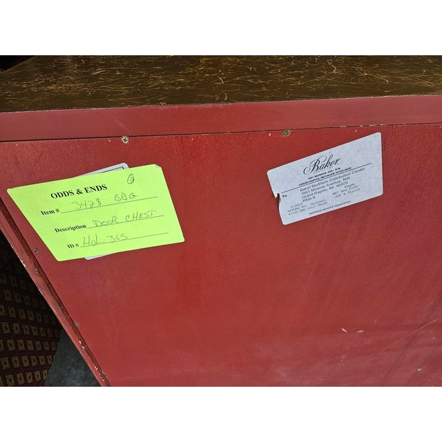 Baker Furniture Barbara Barry Diamond Gold Leaf Cabinet Credenza For Sale - Image 15 of 15