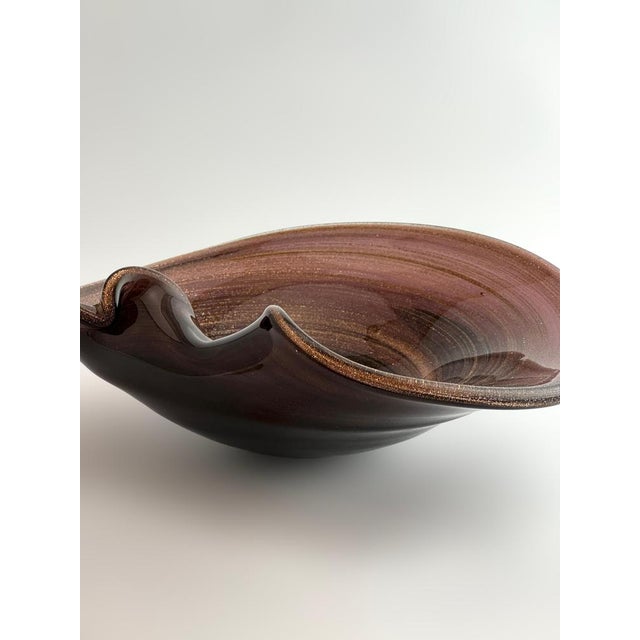 Large Murano Glass Centrepiece Bowl from Alfredo Barbini, Italy, 1970s For Sale - Image 4 of 12