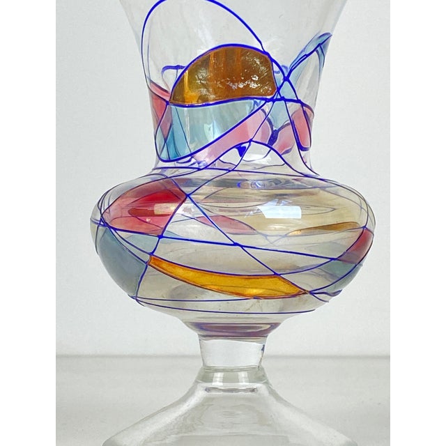 Parisian Multicolored Crystal Vase, 1960s For Sale - Image 4 of 7