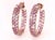 Pink Sapphire & Diamond Hoops Earrings 18kpg, A Pair For Sale - Image 4 of 5
