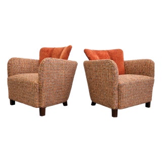 Lounge Armchairs attributed to Kaesz Gyula, Hungary, 1940s, Set of 2 For Sale