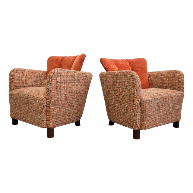 Lounge Armchairs attributed to Kaesz Gyula, Hungary, 1940s, Set of 2 For Sale