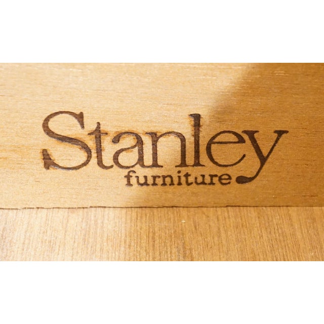 Stanley Furniture Solid Oak Rustic Early American 27" Three Drawer Nightstand 3413-80 For Sale - Image 11 of 15