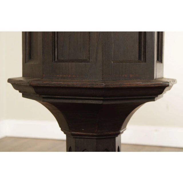 Antique Gothic Revival Carved Ash Offering Box For Sale - Image 11 of 13