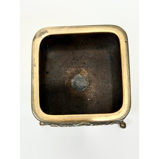 Vintage Bronze Incense Burner For Sale - Image 13 of 13