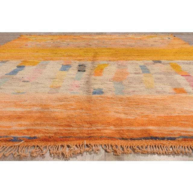 Contemporary Beni Mrirt Moroccan Rug, 10'10 X 15'01 For Sale - Image 9 of 10