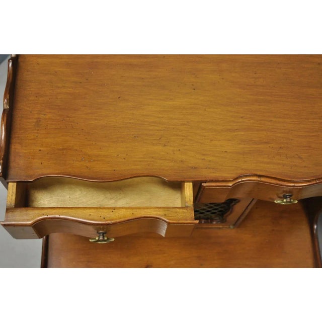 Brown Vintage French Country Provincial Walnut Fruitwood Step Nightstands - A Pair For Sale - Image 8 of 12