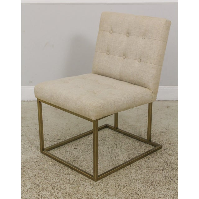 Modern Design Tufted Upholstered Metal Frame Chair For Sale - Image 13 of 13