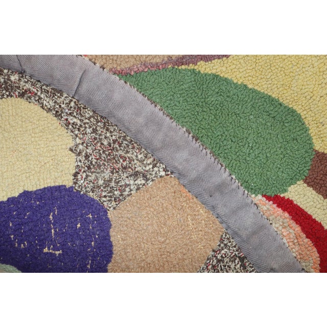 Early 21st Century Round American Hooked Rug Dated 1963 For Sale - Image 5 of 18