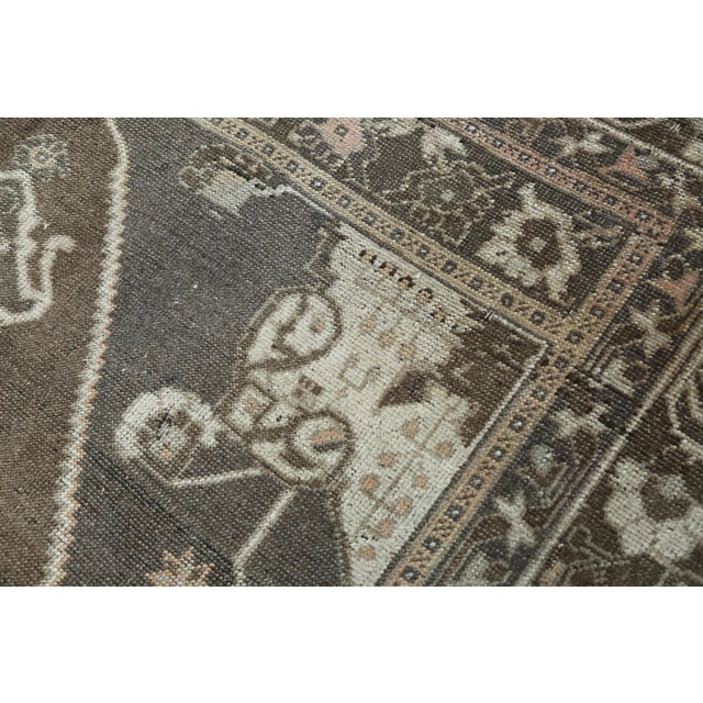 Vintage Turkish Area Rug – Wool on Wool in Earthy Brown & Ivory Tones -5' 1'' X 8' 5'' For Sale - Image 9 of 15
