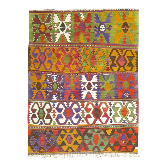 Vintage Kilim - 4'6" x 5'9" For Sale