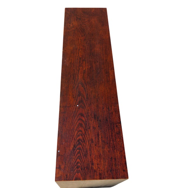 Antique 20th Century Chinese Elm 3 Drawer Console Table For Sale In Greensboro - Image 6 of 7