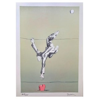 Jacques Bosser, The Heart Dancer 7 (Funambule), Original Lithograph, 1970s For Sale