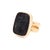 Metal Vintage 14k Gold & 'Crown of Silver' Psilomelain Gemstone Signet Style Ring For Sale - Image 7 of 12