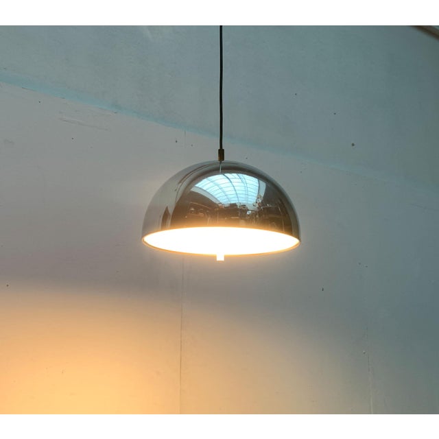 Black Mid-Century German Space Age Dome Pendant Lamp from Staff Leuchten, 1960s For Sale - Image 8 of 18